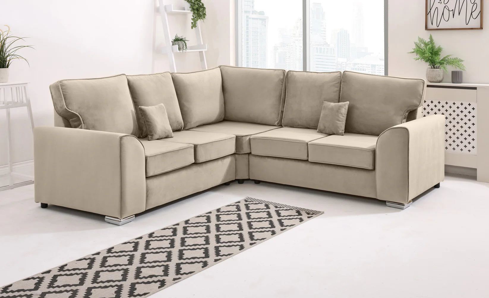 Plush Velvet Dylan Sofa Collection – 3-Seater, 2-Seater, 4-Seater, L-Shaped, Corner, & More (Easy to clean)